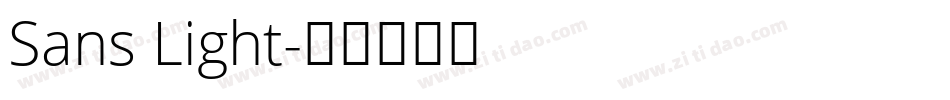 Sans Light字体转换